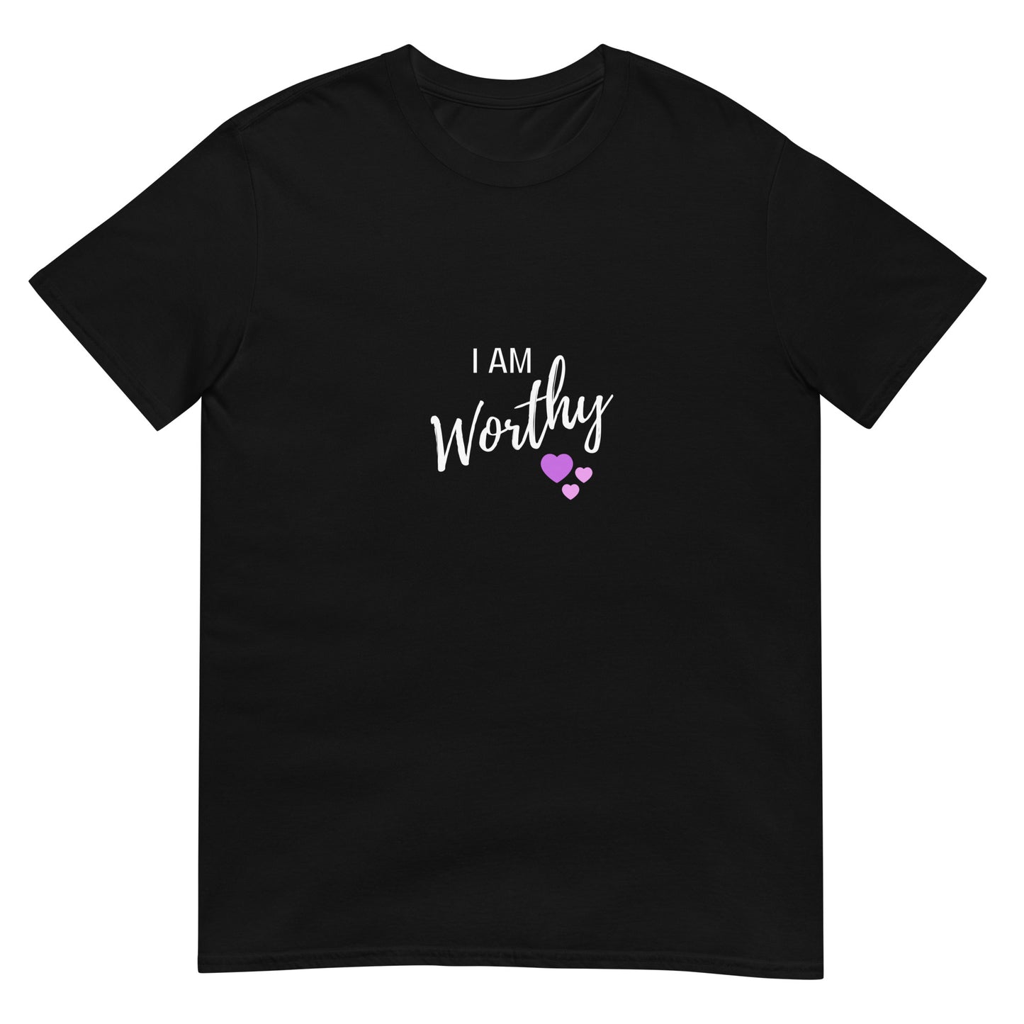 I AM Worthy Unisex T-Shirt Black Navy Dark Heather